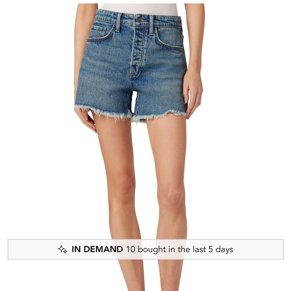 The Jessie High Rise Denim Shorts in Not Your B